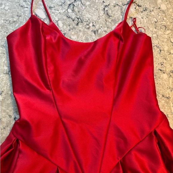 Loralie Original Vintage Elegant Red Dress 5 or 6 Prom Straps - Picture 9 of 11